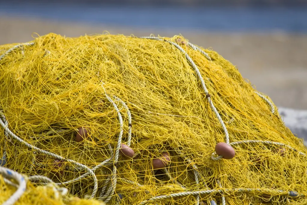 Detail image of a traditional fishing net